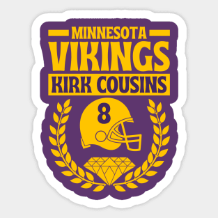 Minnesota Vikings Kirk Cousins 8 Helmet American Football Sticker